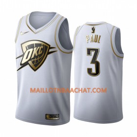 Maillot NBA Oklahoma City Thunder Chris Paul 3 Nike 2019-20 Blanc Golden Edition Swingman - Homme